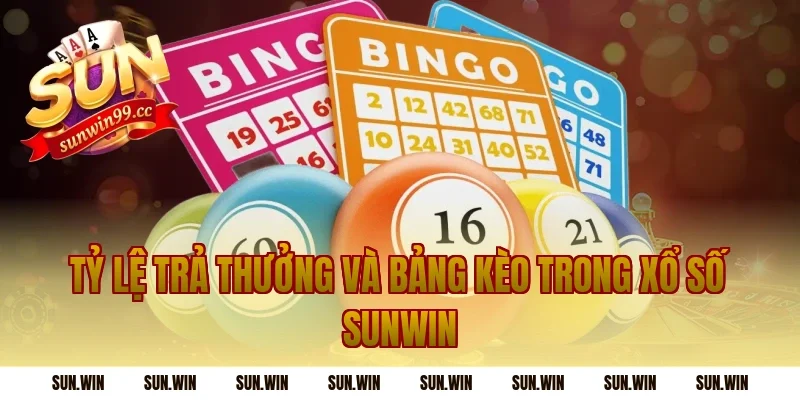 Tỷ lệ trả thưởng và bảng kèo trong xổ số sunwin